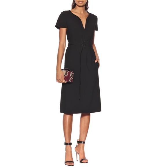 Salvatore Ferragamo Dresses & Skirts - Salvatore Ferragamo Wool Midi Black Dress